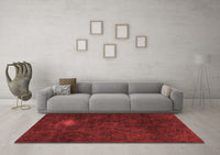 Machine Washable Abstract Red Modern Rug, wshabs2807red