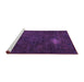 Sideview of Machine Washable Abstract Purple Modern Area Rugs, wshabs2807pur