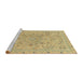 Sideview of Machine Washable Abstract Chrome Gold Yellow Rug, wshabs2808