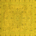 Square Abstract Yellow Modern Rug, abs2808yw