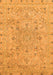 Machine Washable Abstract Orange Modern Area Rugs, wshabs2808org