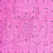 Square Machine Washable Abstract Pink Modern Rug, wshabs2808pnk