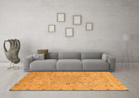 Machine Washable Abstract Orange Modern Rug, wshabs2808org