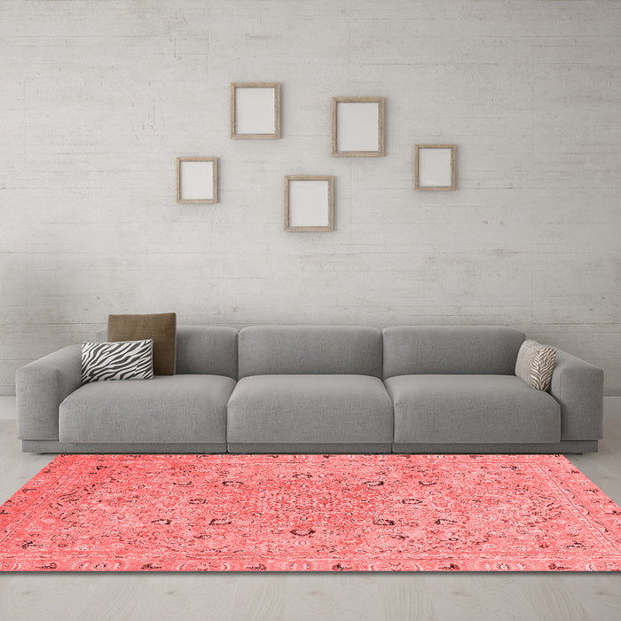 Modern Red Washable Rugs