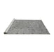 Sideview of Machine Washable Abstract Gray Modern Rug, wshabs2808gry