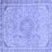 Square Abstract Blue Modern Rug, abs2809blu