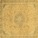 Square Abstract Brown Modern Rug, abs2809brn