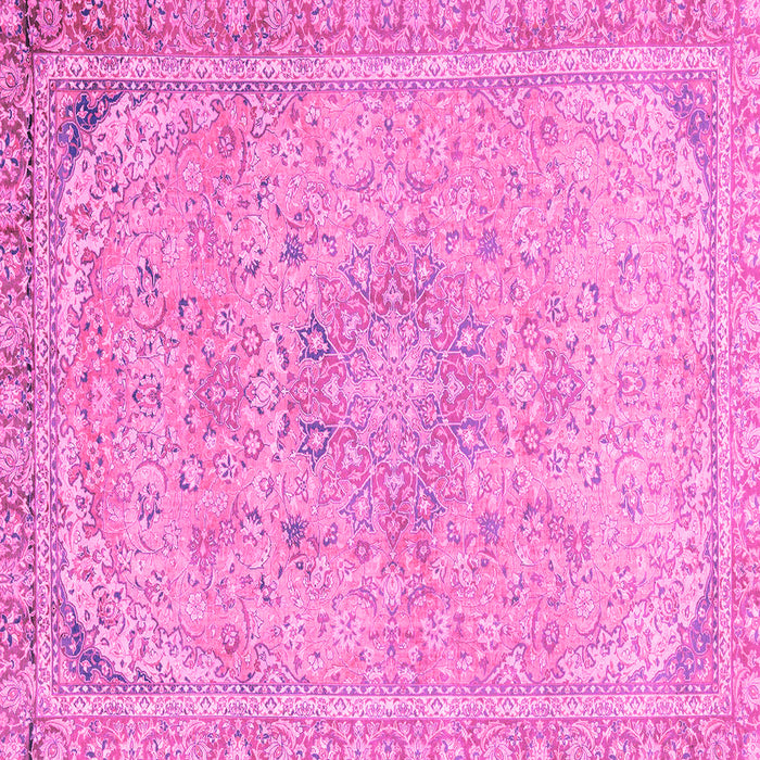 Square Abstract Pink Modern Rug, abs2809pnk
