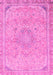 Machine Washable Abstract Pink Modern Rug, wshabs2809pnk