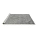 Sideview of Machine Washable Abstract Gray Modern Rug, wshabs2809gry