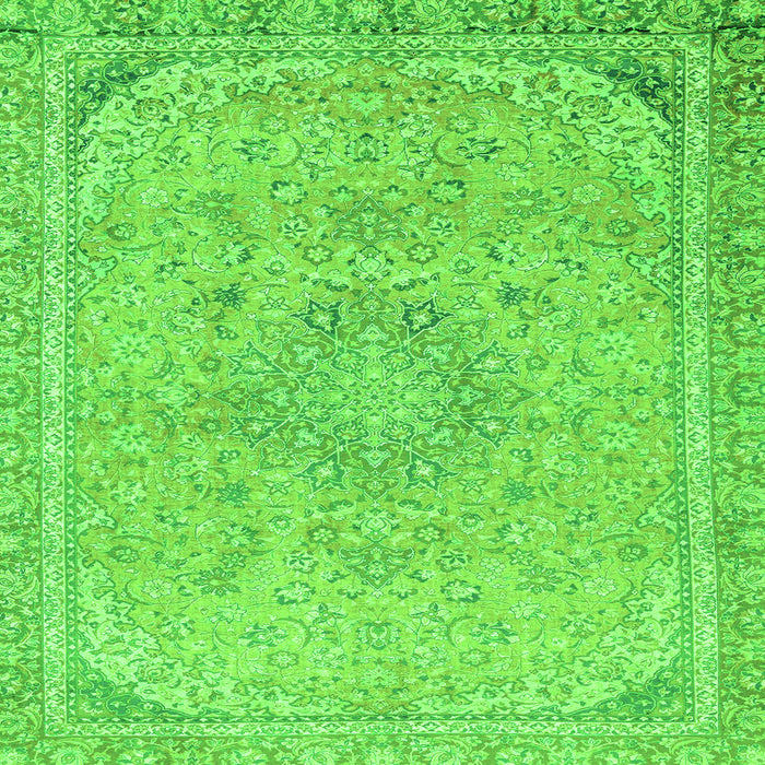 Square Abstract Green Modern Rug, abs2809grn
