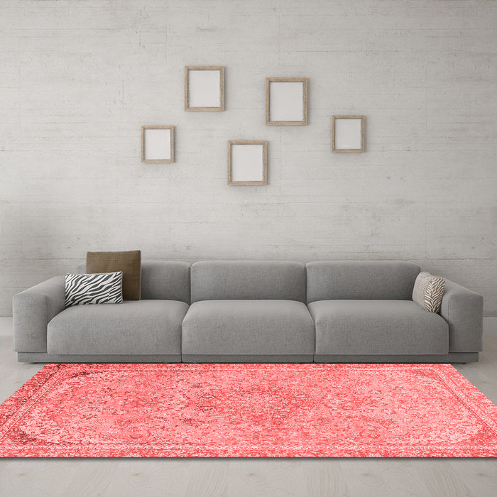 Modern Red Washable Rugs