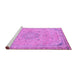 Sideview of Machine Washable Abstract Purple Modern Area Rugs, wshabs2809pur