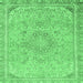 Square Abstract Emerald Green Modern Rug, abs2809emgrn