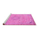 Sideview of Machine Washable Abstract Pink Modern Rug, wshabs2809pnk