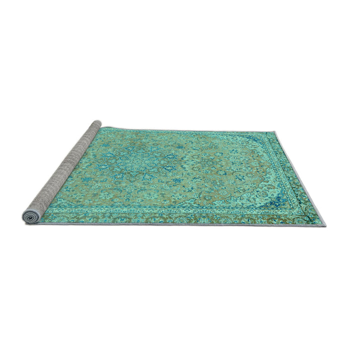 Sideview of Machine Washable Abstract Light Blue Modern Rug, wshabs2809lblu