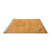 Sideview of Machine Washable Abstract Orange Modern Area Rugs, wshabs2809org