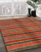 Machine Washable Abstract Red Rug in a Family Room, wshabs280