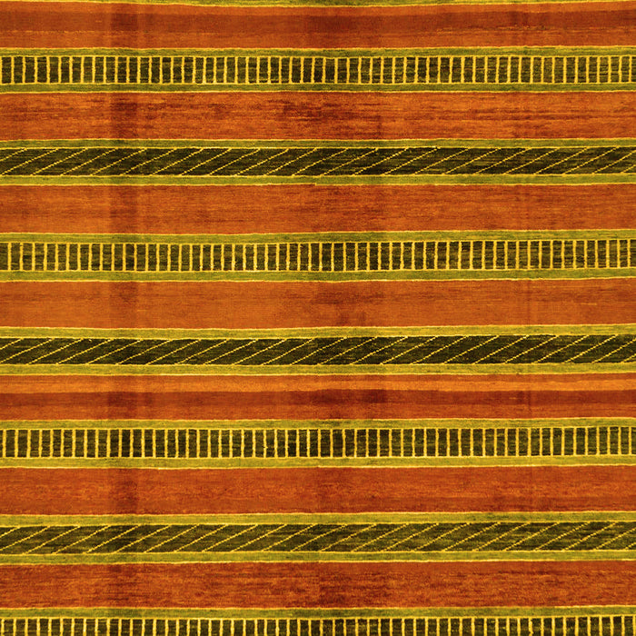 Machine Washable Oriental Yellow Modern Rug, wshabs280yw