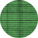 Round Oriental Emerald Green Modern Rug, abs280emgrn