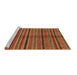 Sideview of Machine Washable Oriental Brown Modern Rug, wshabs280brn