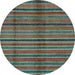 Round Oriental Light Blue Modern Rug, abs280lblu