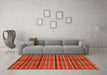 Machine Washable Oriental Orange Modern Area Rugs in a Living Room, wshabs280org