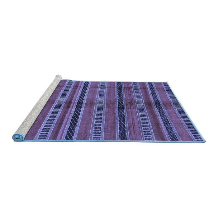 Sideview of Machine Washable Oriental Blue Modern Rug, wshabs280blu
