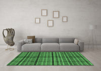 Machine Washable Oriental Emerald Green Modern Rug, wshabs280emgrn