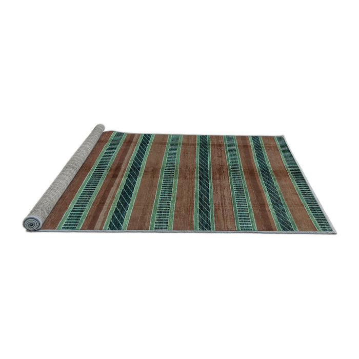 Sideview of Machine Washable Oriental Light Blue Modern Rug, wshabs280lblu