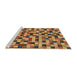 Sideview of Machine Washable Abstract Yellow Rug, wshabs281