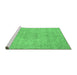 Sideview of Machine Washable Abstract Emerald Green Modern Area Rugs, wshabs2810emgrn