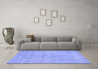 Machine Washable Abstract Blue Modern Rug, wshabs2810blu