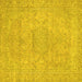 Square Machine Washable Abstract Yellow Modern Rug, wshabs2810yw