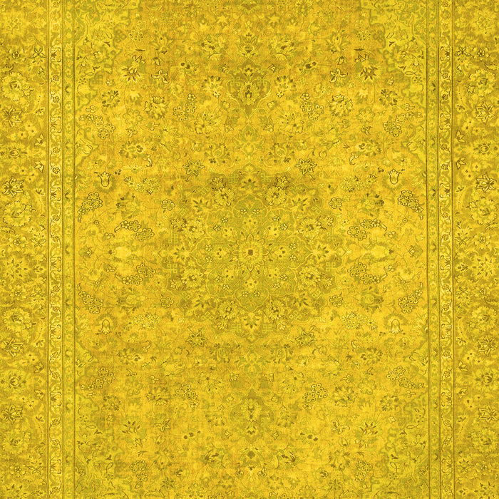 Machine Washable Abstract Yellow Modern Rug, wshabs2810yw