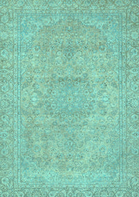 Abstract Light Blue Modern Rug, abs2810lblu