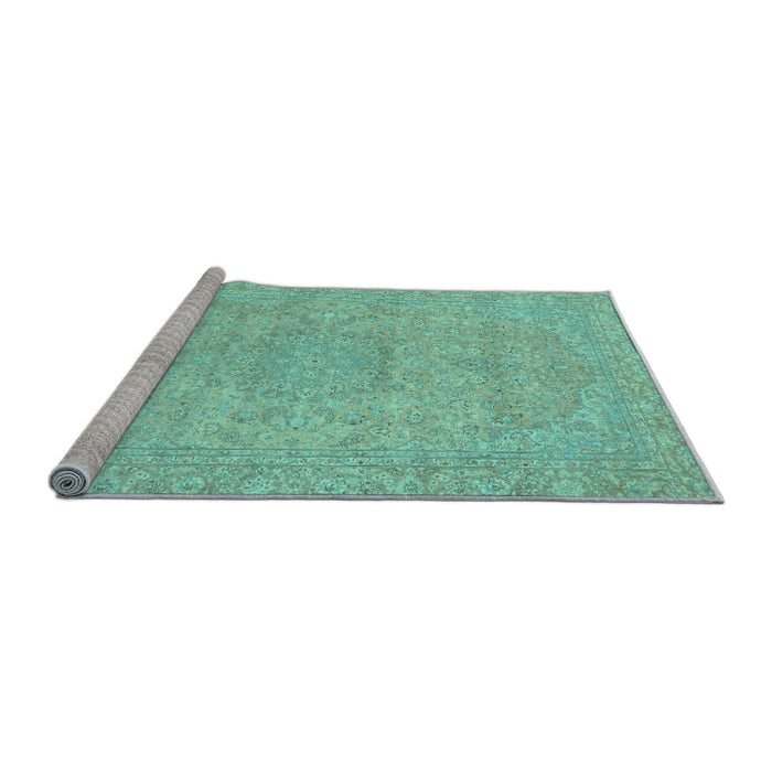 Sideview of Machine Washable Abstract Light Blue Modern Rug, wshabs2810lblu