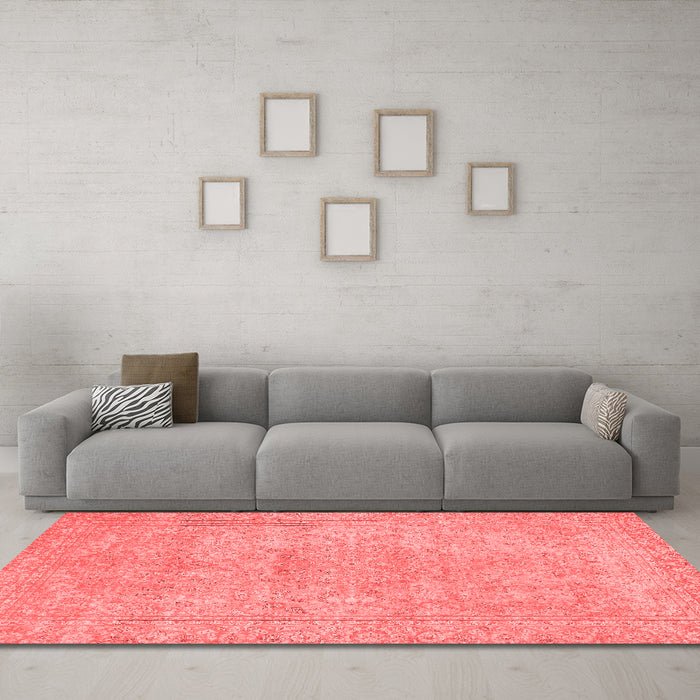 Modern Red Washable Rugs