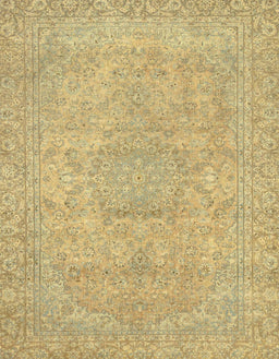 Abstract Chrome Gold Yellow Modern Rug, abs2810