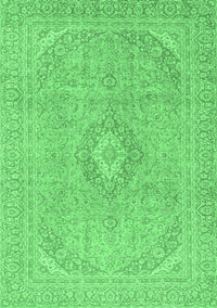 Abstract Emerald Green Modern Rug, abs2811emgrn