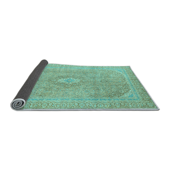 Sideview of Abstract Light Blue Modern Rug, abs2811lblu