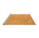 Sideview of Machine Washable Abstract Orange Modern Area Rugs, wshabs2811org