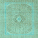 Square Abstract Light Blue Modern Rug, abs2811lblu