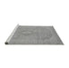 Sideview of Machine Washable Abstract Gray Modern Rug, wshabs2811gry