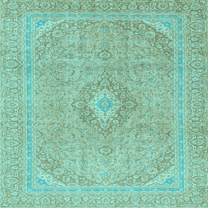 Square Machine Washable Abstract Light Blue Modern Rug, wshabs2811lblu
