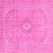 Square Abstract Pink Modern Rug, abs2811pnk