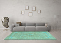 Machine Washable Abstract Light Blue Modern Rug, wshabs2811lblu