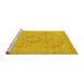 Sideview of Machine Washable Abstract Yellow Modern Rug, wshabs2811yw