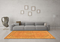 Machine Washable Abstract Orange Modern Rug, wshabs2812org