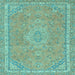 Square Machine Washable Abstract Light Blue Modern Rug, wshabs2812lblu